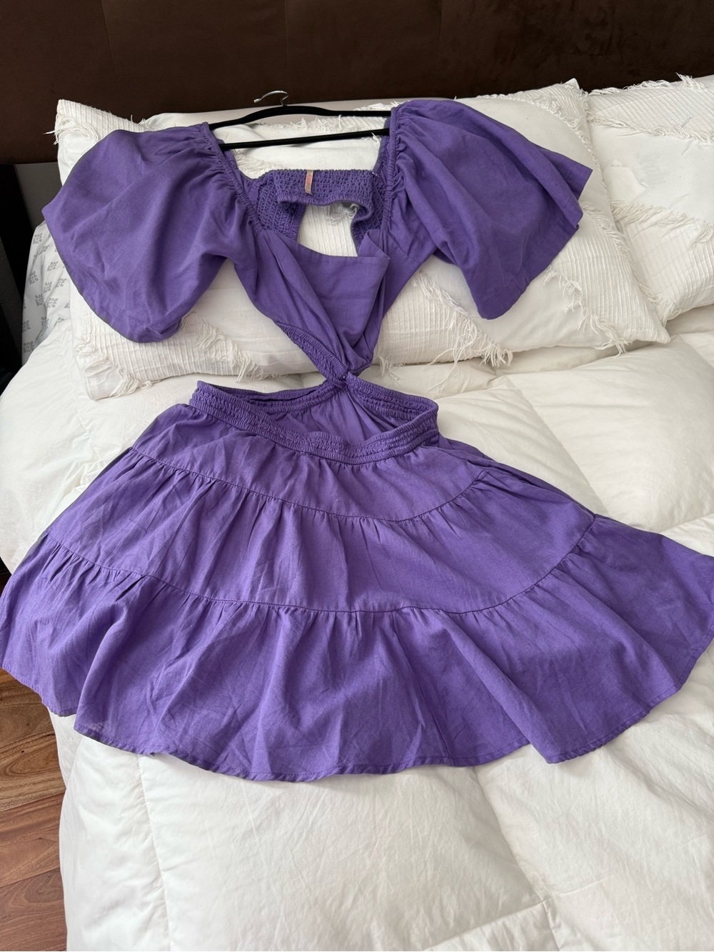 Women’s Free People Purple Cutout Tiered Dress